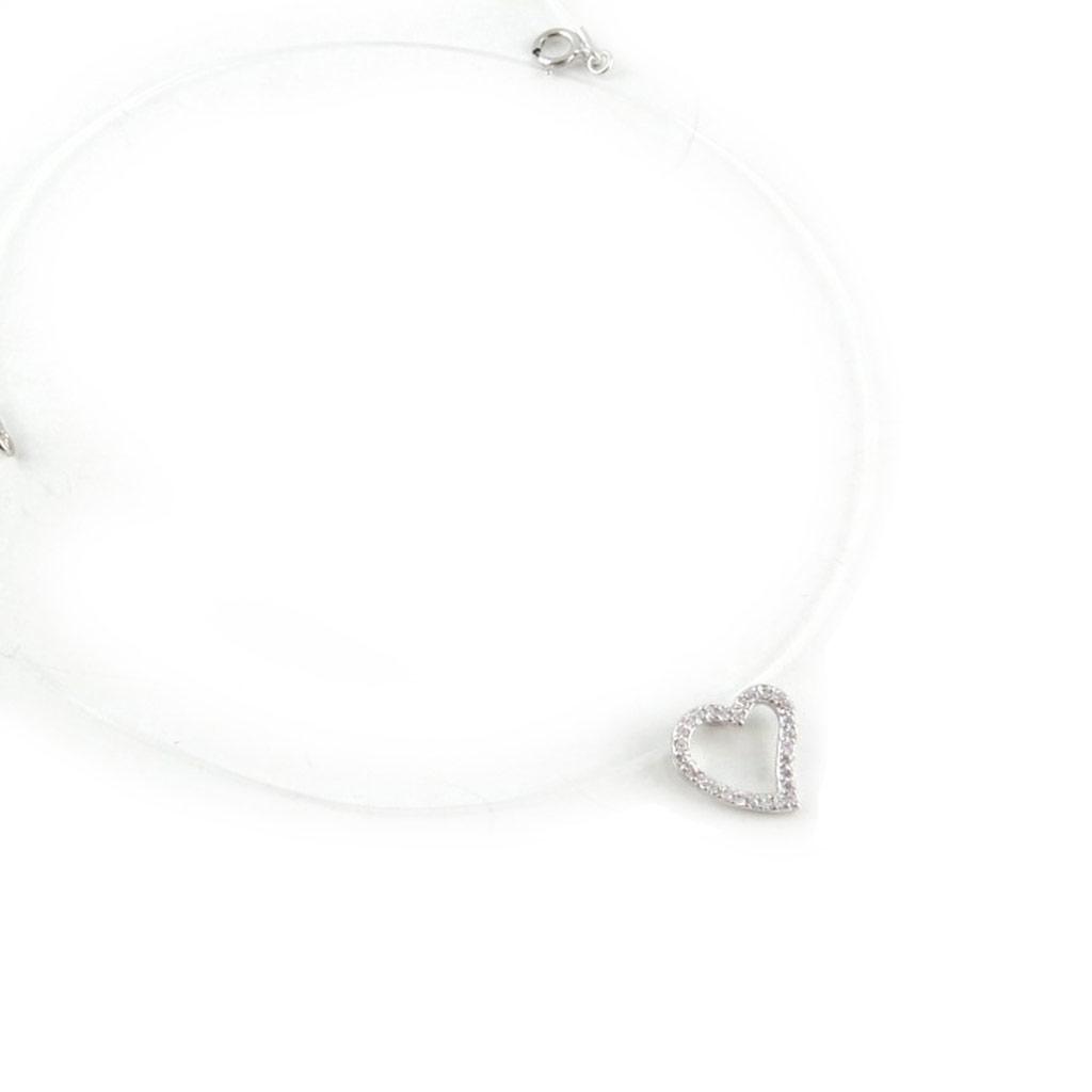 Les Trésors De Lily [L2025] - Silver Necklace 'Love' Silver White (rhodium-plated) - 10 Mm