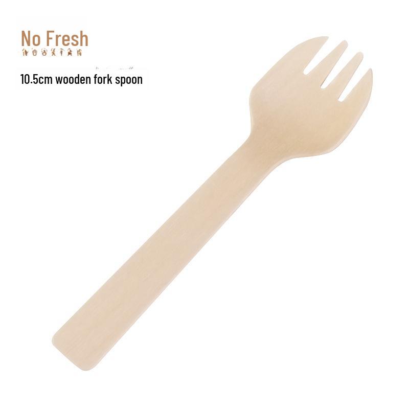Biodegradable Disposable Wooden Ice Cream Spoons - Individually Packaged for Ice Cream or Popsicles.