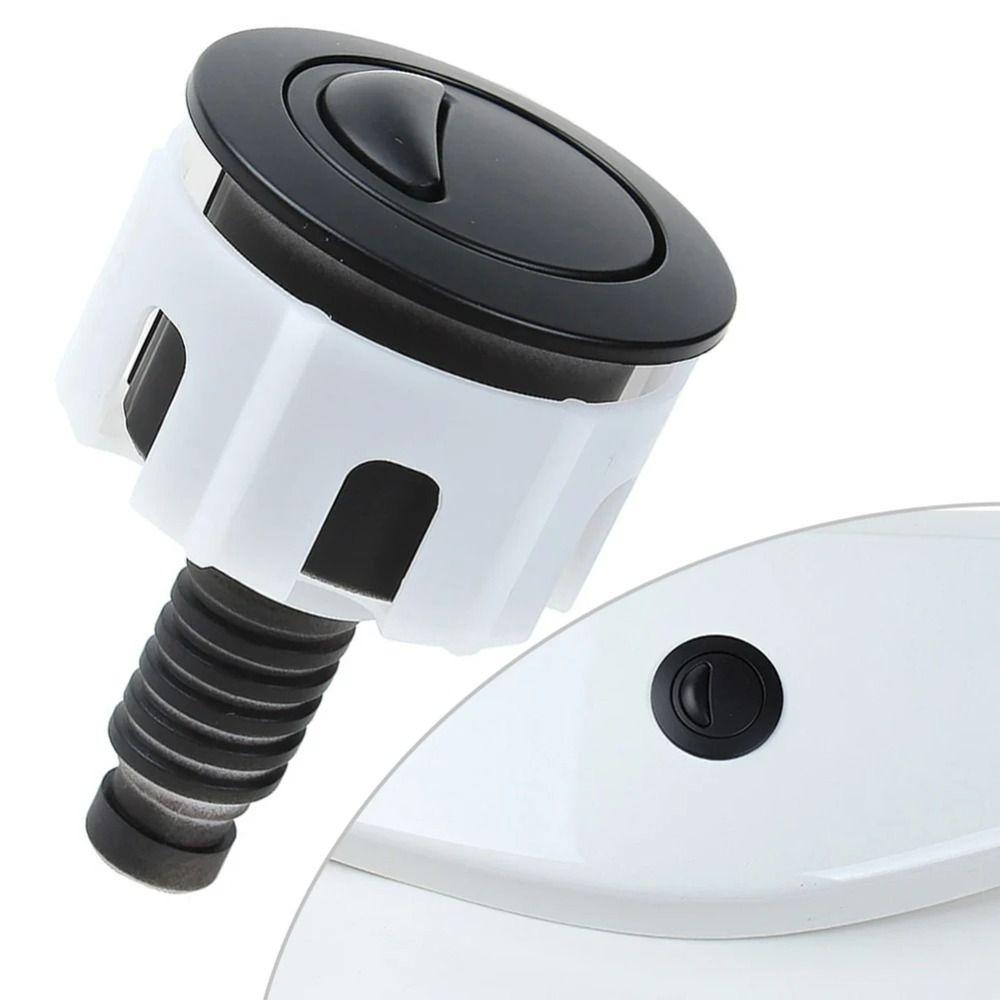 Double Drain Toilet Push Button Round/Elliptical Head Water Tank Button Toilet Seat
