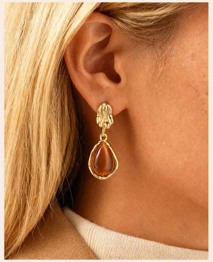 Geometry Irregularity Resin Dangle Earring, Mirad Color Bohemia Acrylic Accessories Party Jewely For Her