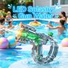 Led Splashy Gun Water Electric Water Gun With Lights Rechargeable Automatic Squirt Guns For Kids & Adults Led Water Blaster Guns