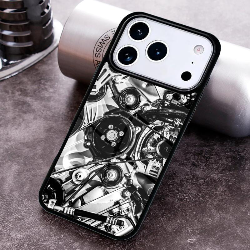 Awesome Car Engine Phone Case For iPhone 17 16 15 14 13 12 11 Pro Max Plus 17Air Soft Silicone Cover