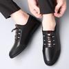 Men's Shoes Driving Soft-soled Shoes Trendy Men's High-end Leather Shoes White Shoes Casual Shoes Board Shoes Summer