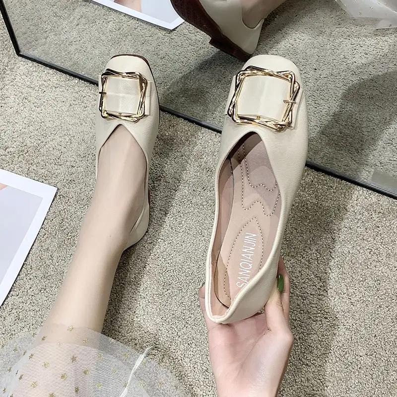 Fashion Moccasins Ladies Footwear Low Heel Elegant Slip-on Women's Flat Shoes Dress Korean Style Spring Sale Shoe Promotion Chic Price