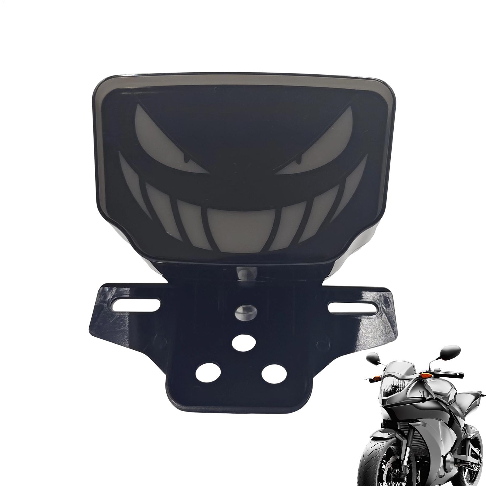 12В Мотоциклетный Светодиодный Интегрированный Задний Фонарь Дьявольский Стробоскоп Задний Поворотник Стоп-Сигнал Ужасающая Улыбающаяся Морда Мотоциклетный Задний Фонарь CHINA