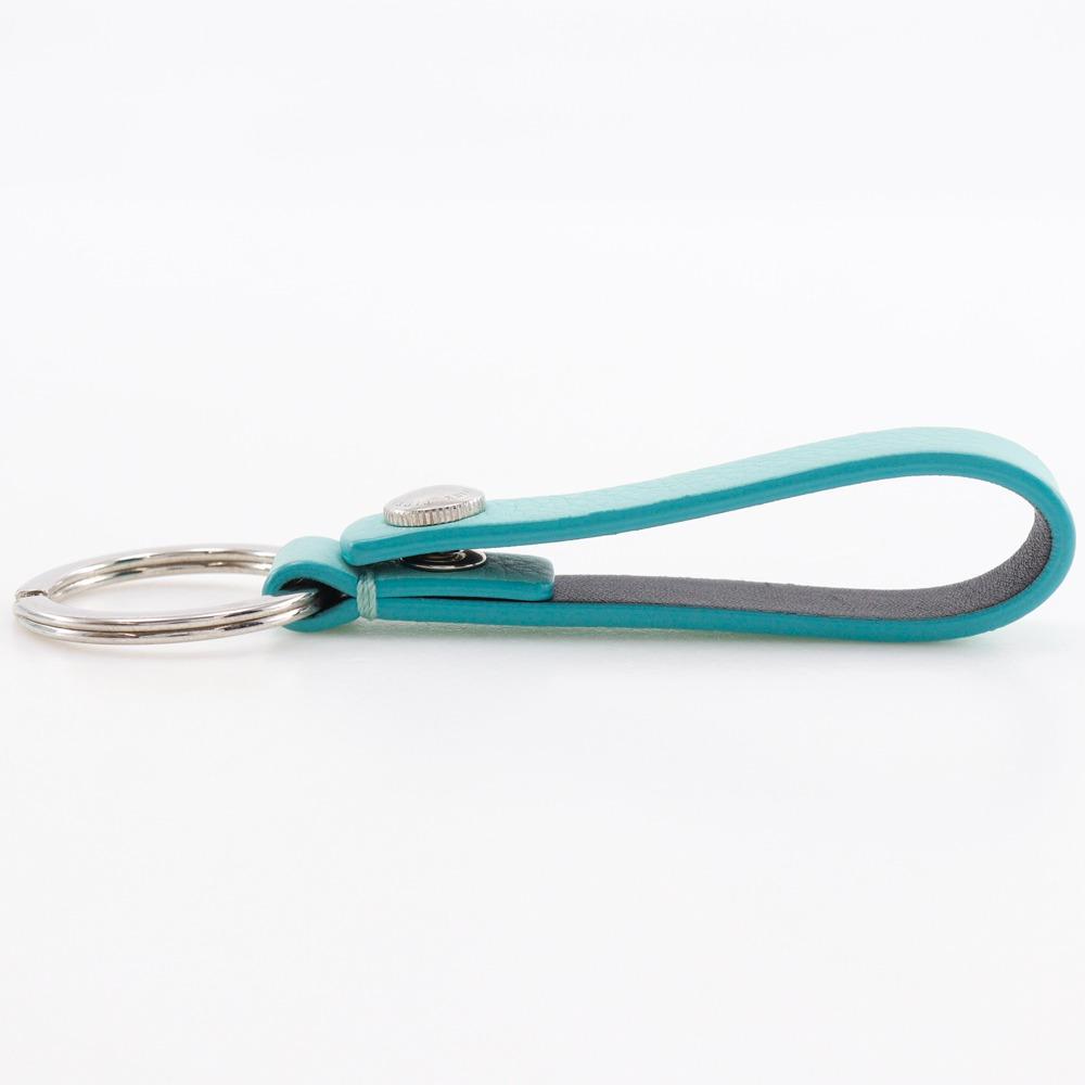 TIFFANY&Co. Key Ring Key Ring TIFFANY & Co. Blue/Silver Metallic/leather Unisex Used