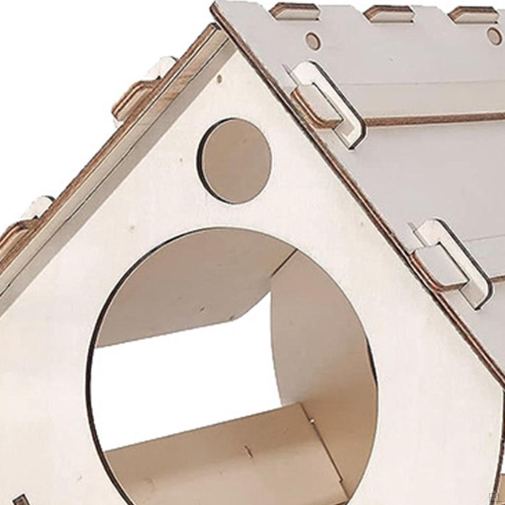 Nido Casetta per Uccelli Fai da Te Ventilazione Non Assemblato Ornamento Artigianato Mangiatoia Casetta per Uccelli Esterno
