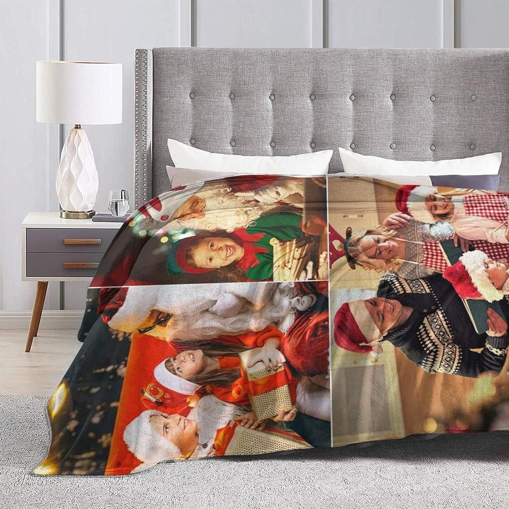 Blanket With Po Text Blanket Adult Children'S Birthday Christmas Halloween Flannel Blanket
