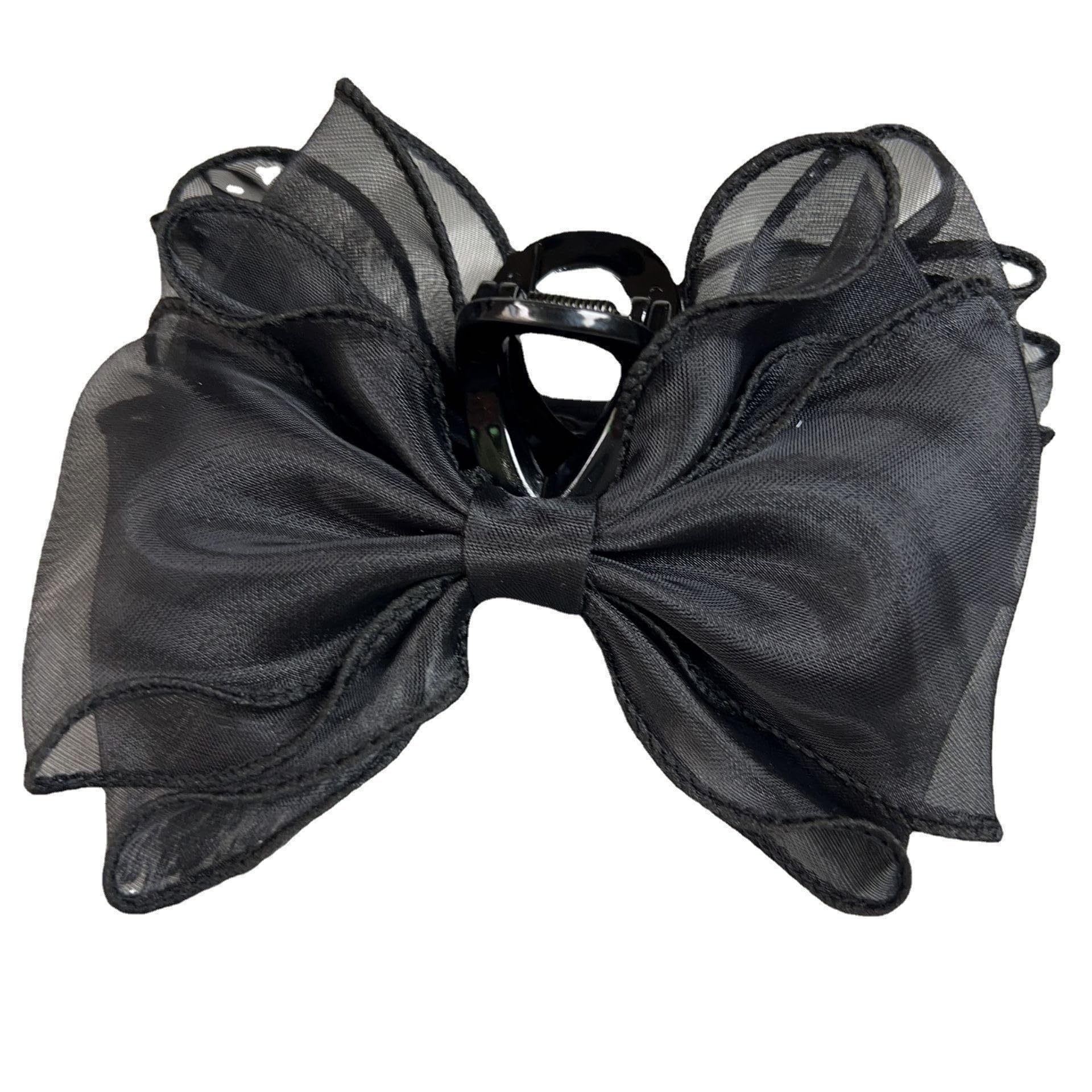 

Avance Ribbon Hair Clip Black Vance Clip Large Ribbon Cute Lace Frill чёрный