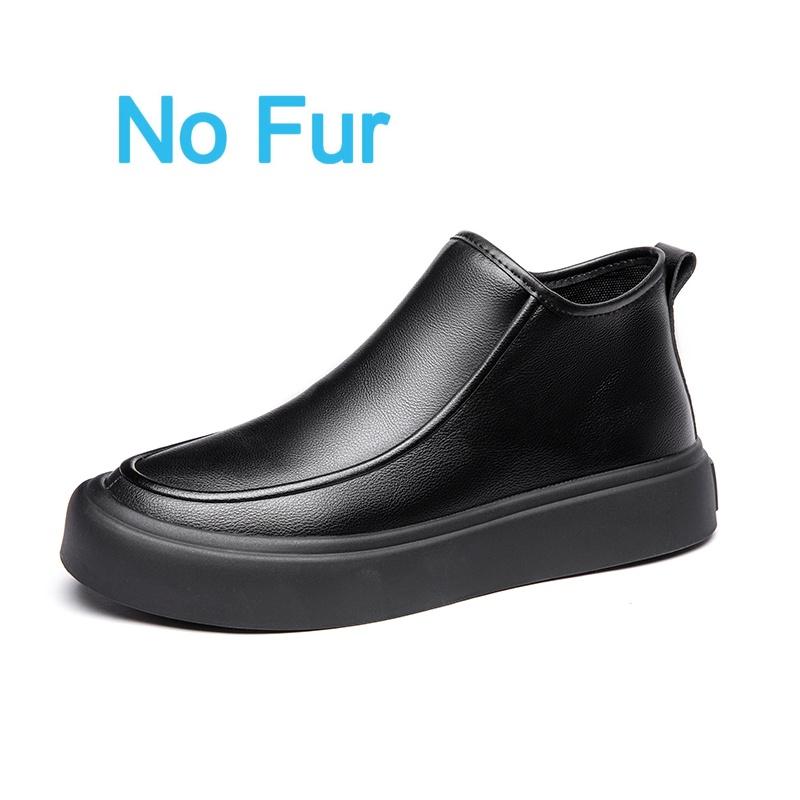 Italian Genuine Leather Business Shoes Men High Top Office Loafers Casual Leather Footwear Slip-on Flat Designer Shoes