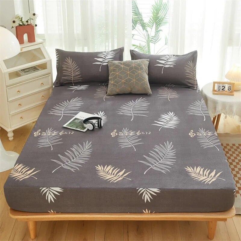 Double Bed Fitted Sheet Quilting Bedspread On The Bed Woven Air-Permeable Mattress Cover Single Bed Cover Bed with Pillowcases