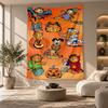 Decorative Tapestry,Garfield Cartoon Printed Wall Art, Lightweight Wall Hanging For Bedroom Background