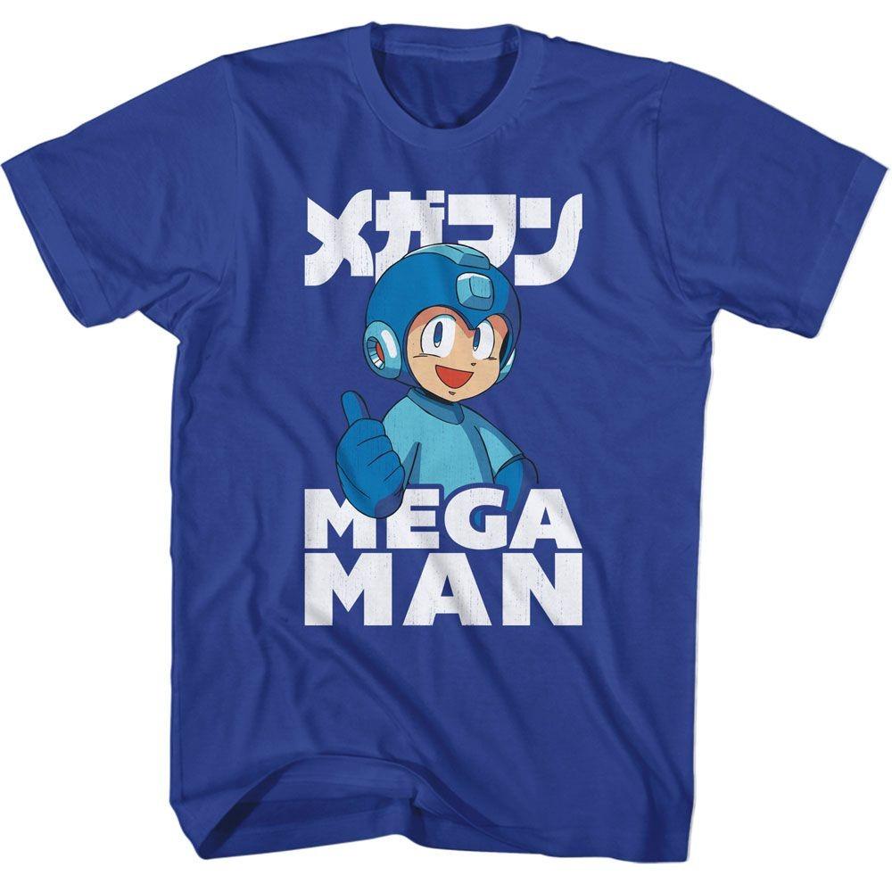 Mega Man Thumbs Up Royal Gaming Shirt XXL