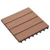 VidaXL 11x Carreau de Terrasse Relief WPC 30x30 cm 1 m² Marron Dalle de Jardin 45034