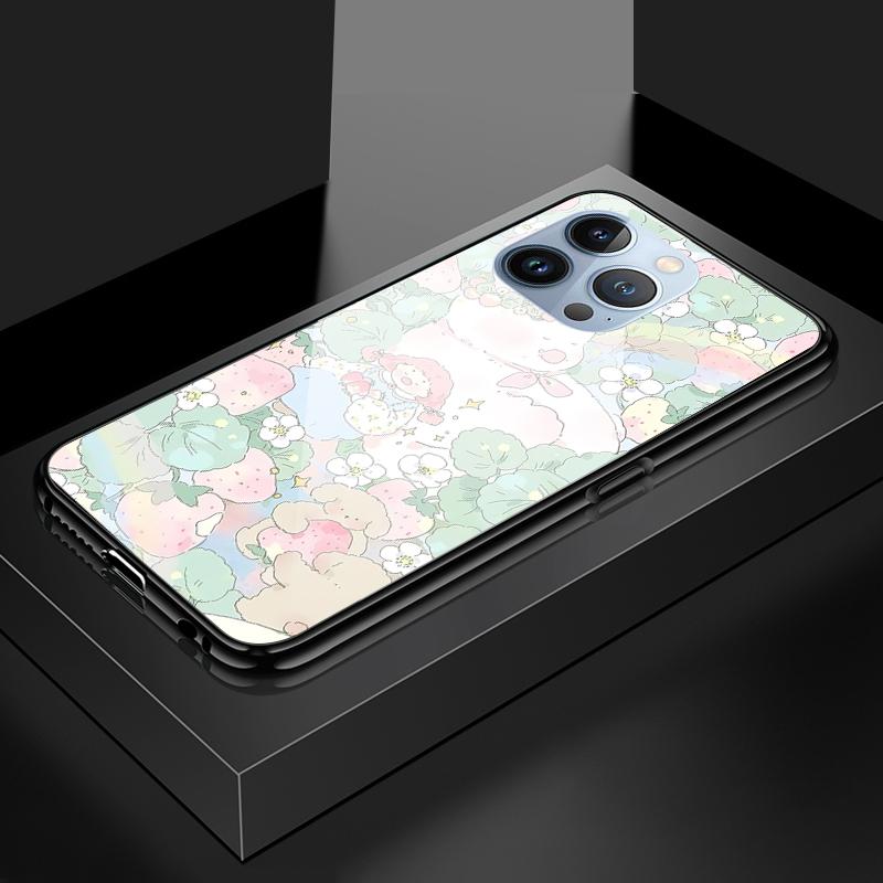 Tempered Glass Phone Case For OPPO Reno13 Reno14 Realme 11 12Pro 14 GTNeo6 C21Y C53 C75 OnePlus Nord2 NordCE3Lite Soft Edge Shockproof Smooth Shell