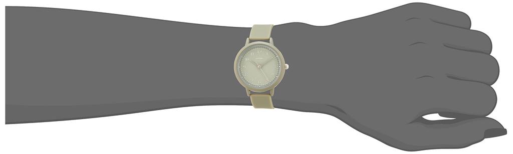 Fieldwork Women's Analog Tone Watch with Silicone Band, Khaki, YM061-3