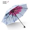 Paradise Peony Triple Fold Sun Rain Umbrella