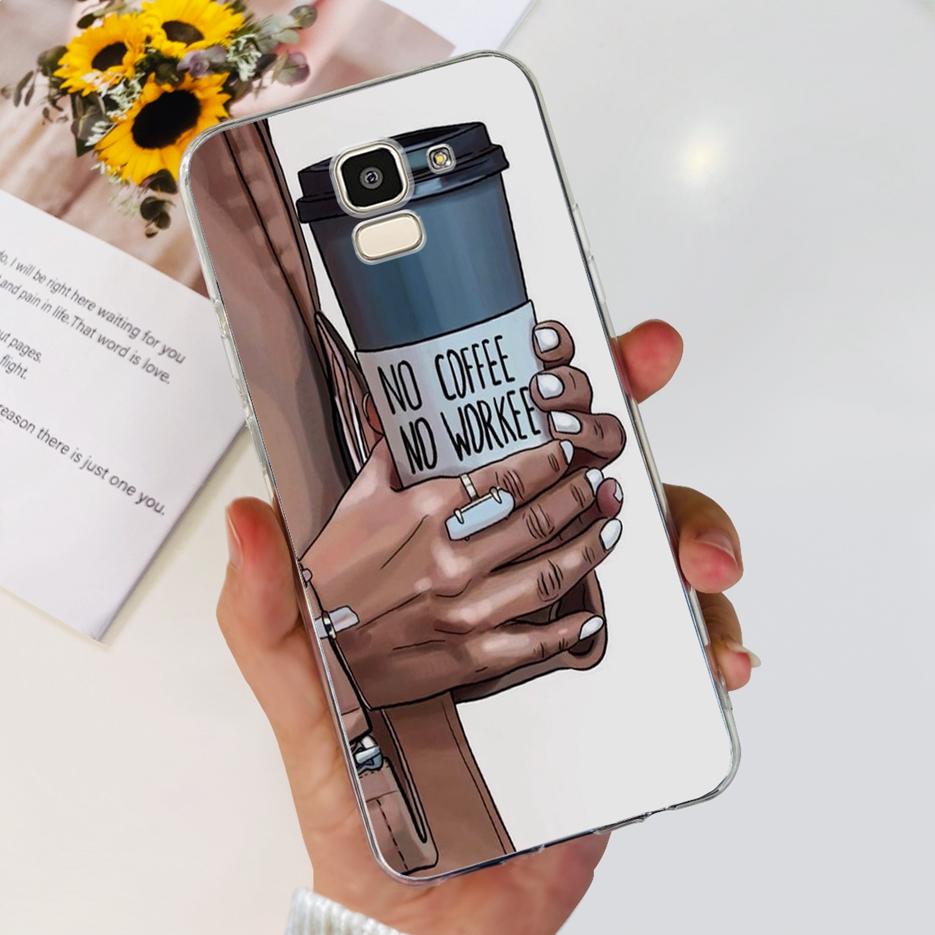 For Samsung Galaxy J6 2018 Case SM-J600F Stylish Painted Cover Clear Silicone Soft TPU Phone Case For Samsung J6 Plus J6+ Bumper