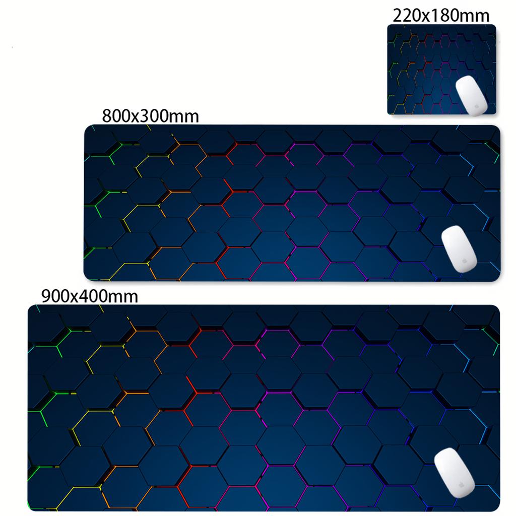 90x40 Esports Speed Desk Mats Large Geometric Mouse Pad XL Computer Mousepads Hexagon Mousepad Big Keyboard Mat Gamer Mouse Pads