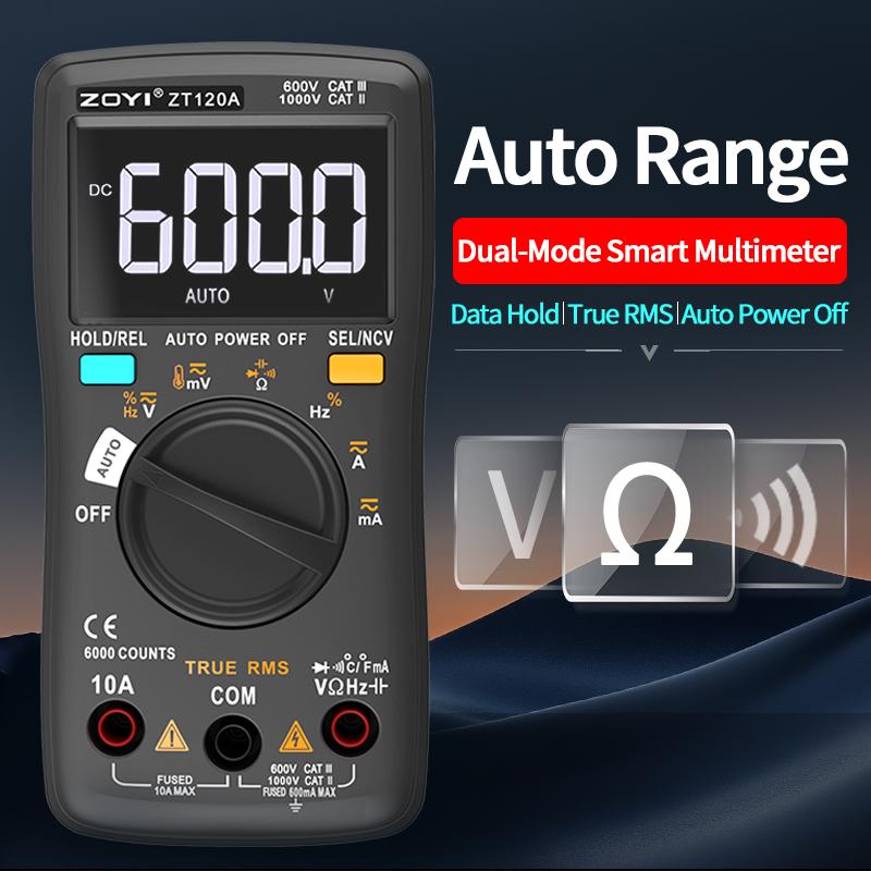 ZOYI -102A Hochpräzises vollautomatisches digitales Taschen-Multimeter mit Überlastschutz - Professionelles Elektrikerwerkzeug
