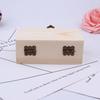 Compact Solid Wood Dustproof Jewelry Box - Square Pine Storage Gift Box