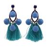 Bohemian Hairball Earrings Women'S Color Fringed Exaggerated Temperament Photo Photography Earrings Accessories Fashion Earrings
