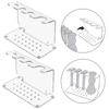 2Pcs Clear Shaving Planner Modern Acrylic Cutlery Stand Durable Countertop Bathroom Shelf for Grooming Tools
