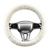 Creamy Car Steering Wheel Covers 38cm Anti-Slip Soft Warm Car Steering Wheel Cover Winter Velvet Steering Wheel Covers
