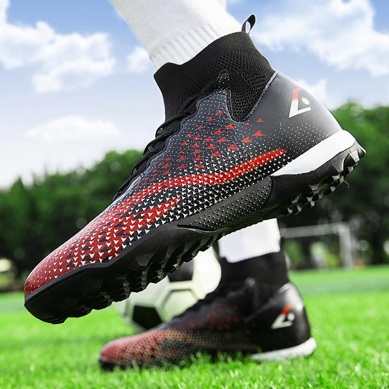 Unisex Large-size Football Shoes  Nail Anti-slip/ Wear-resistant TPR Artificial Corthop Outdoor Children's Football Shoes