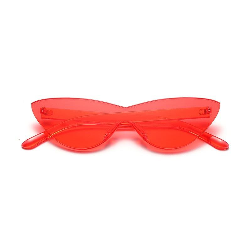 Hot-Selling Cat'S Eye One-Piece Colorful Sunglasses Avant-Garde Export Candy-Colored Sunglasses