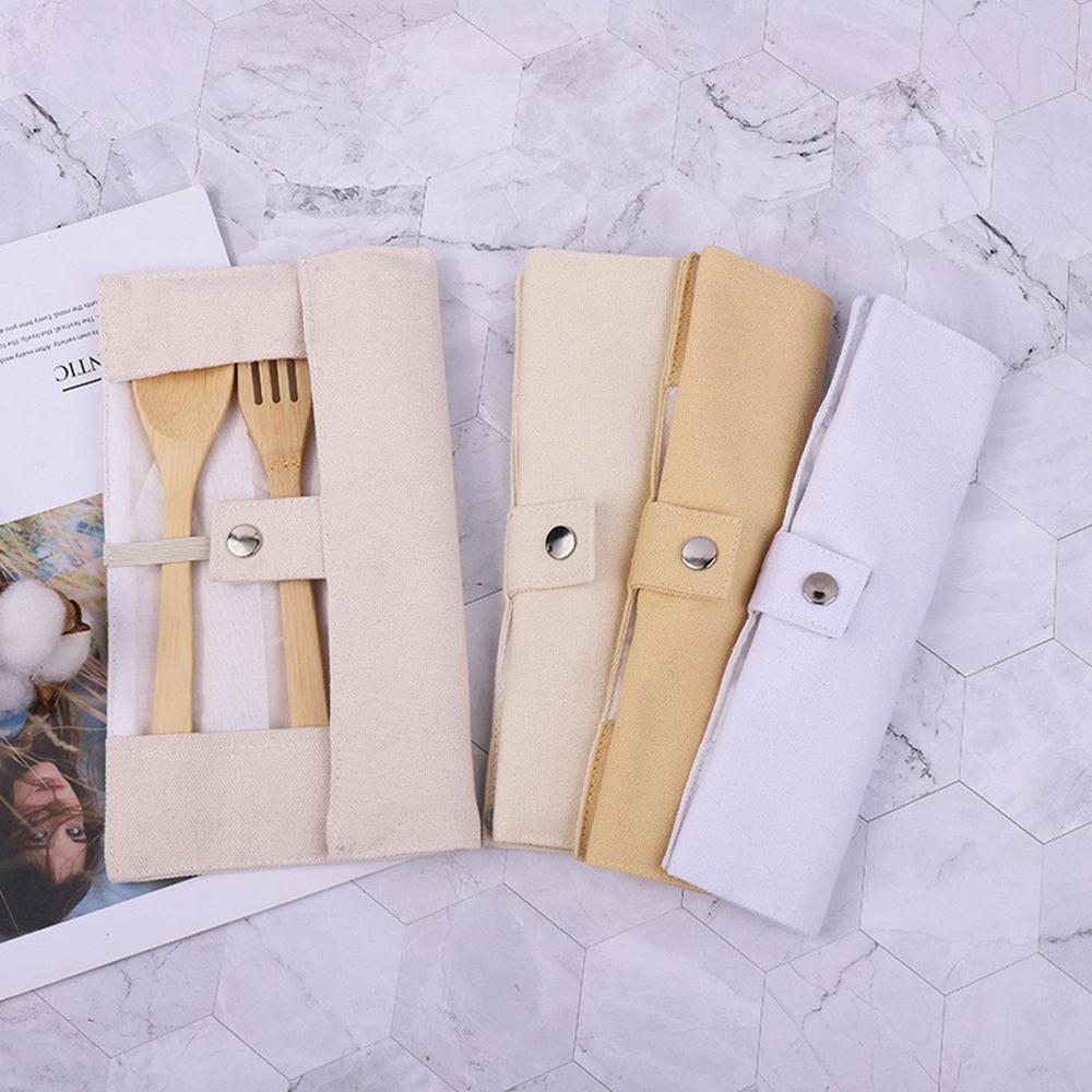 Eco-Friendly Bamboo Travel Tableware Portable Bamboo Cutlery Set with Knife Fork Spoon Chopsticks (BPA Free, FDA Certified)