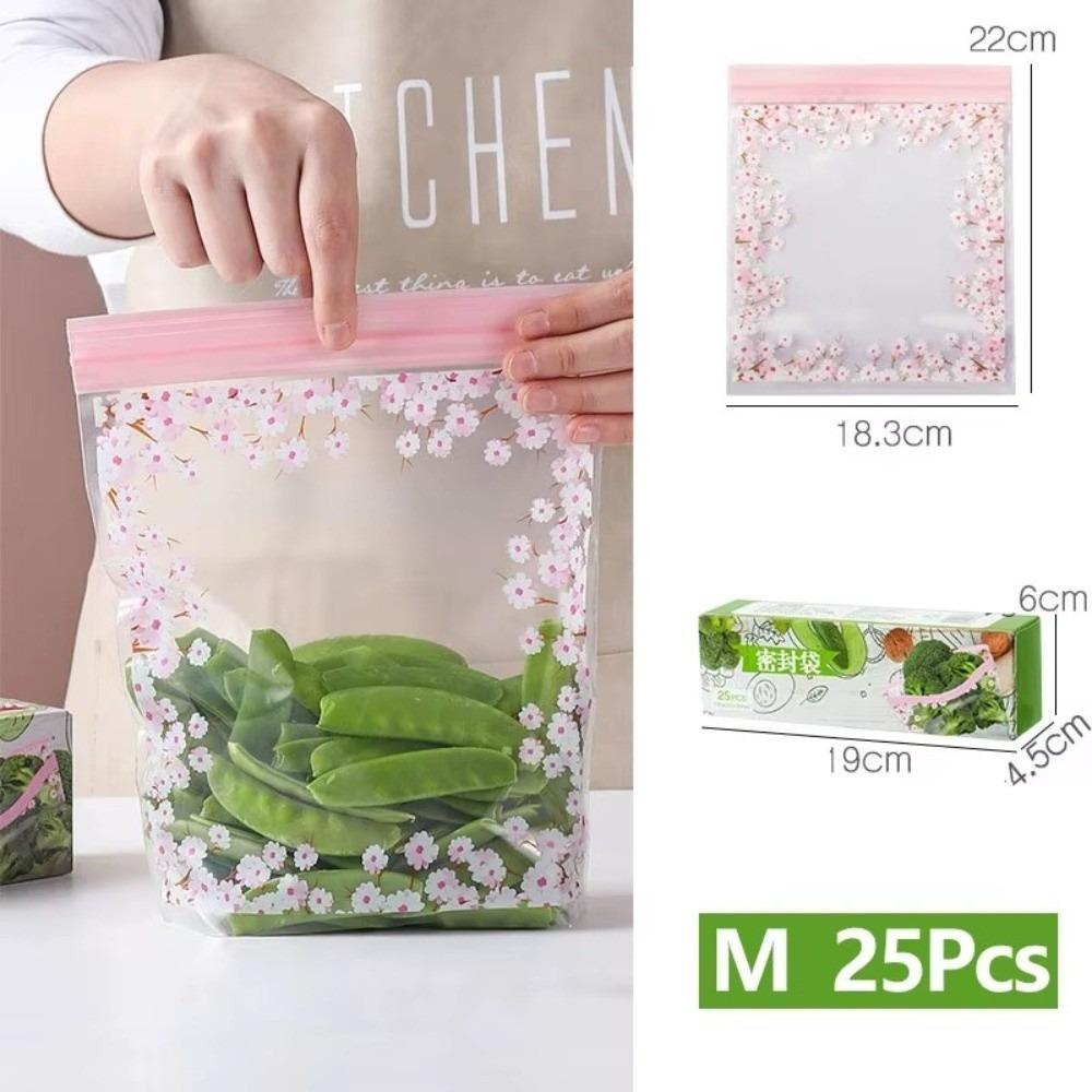 Self-Sealing Design Sealed Storage Bag Food Grade Thickened Plastic Bag  For Refrigerator