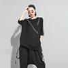 Short Sleeve Oversized Black Vintage Casual Loose T Shirt  Tops Women Summer T-shirt