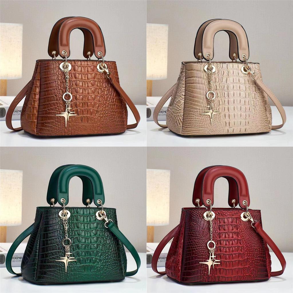Geantă Tote Elegantă pentru Doamne cu Design Embosat Crocodil și Interior Spațios