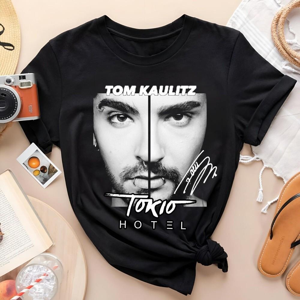 Новая хлопковая черная футболка унисекс Tom Kaulitz Tokio Hotel Band S-234XL XL