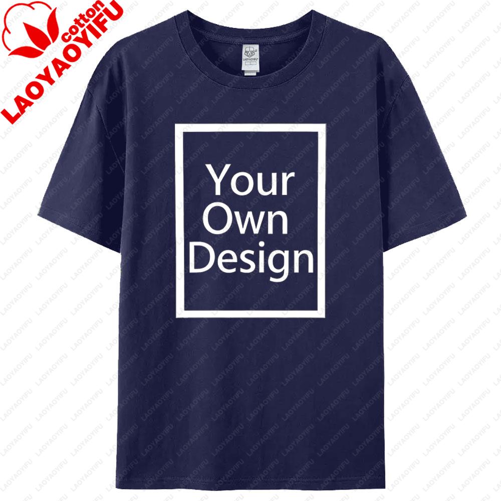 Customized Cotton Personalized Printed Shortsleeved Tshirt DIY Your Favorite Pattern or Logo 100 Cotton Top