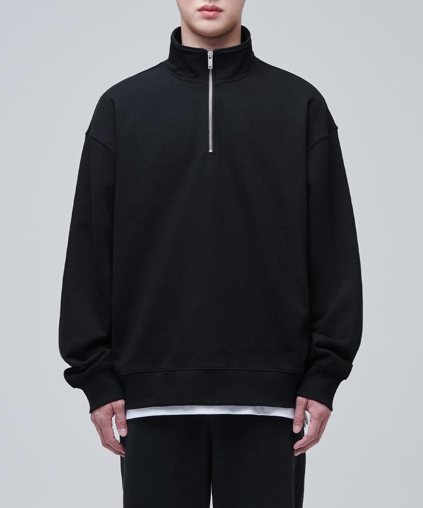 Musinsa Standard Oversized Half Zip Sweatshirt [Black]