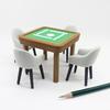 1:20 Dollhouse Mini Mahjong Table Model Simulation Mahjong Chair Dollhouse Miniature Furniture Playing House Dolls Accessory
