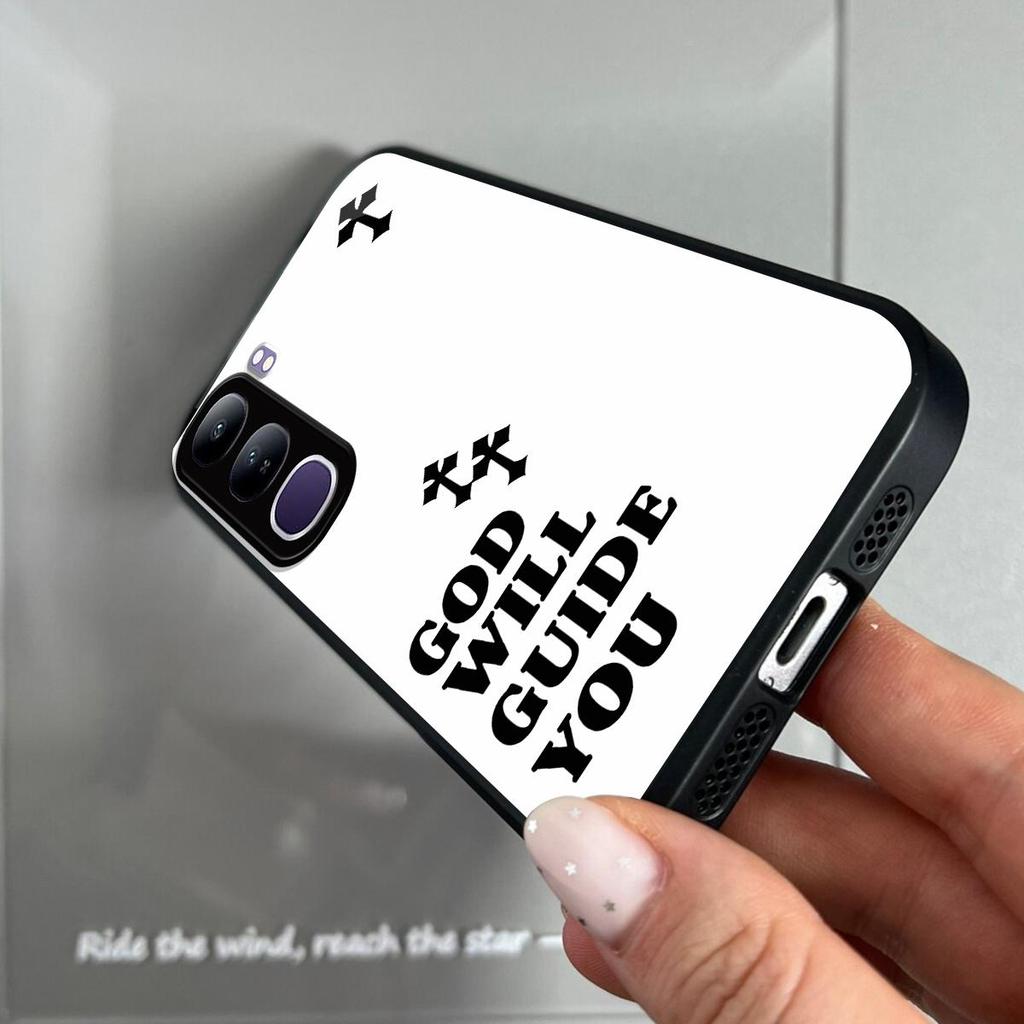 Retro Cross Letter Print Phone Case for Vivo V40 Lite 5G Y200 Acrylic TPU Hybrid Shockproof Cover