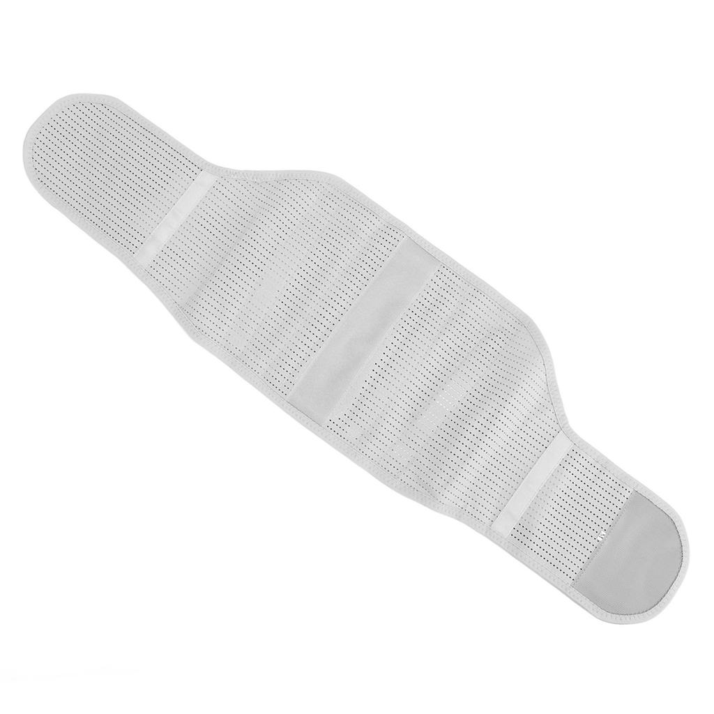 Back Brace Grey Lumbar Support Belt M Breathable Polyester Fiber with Steel Pad Back Support for Home Sport Office