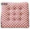Comfortable Desk Chair Support Corduroy Square Pad, Checkerboard Office Cushion, Soft Cozy Seat Cushion for Floor, Reading Nook, Dining
