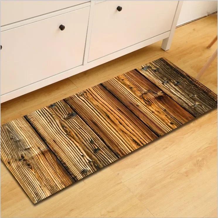 Floor Mat Carpet For Living Room Kitchen Carpet Wood Painting Rectangle Sofa Bedroom Rug Bedside Mats Entrance Rug