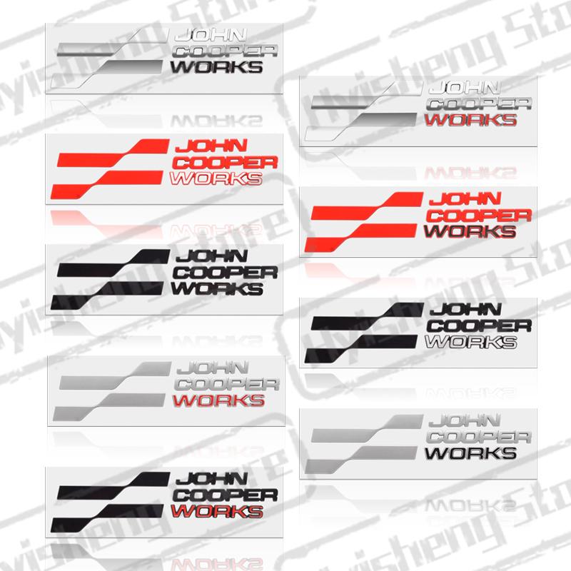 Adesivo Metallico 3D Nuovo Emblema JCW Decorazione Adesivi Posteriori per Bagagliaio Laterali per Mini Cooper ONE S Countryman Clubman R59 R60 Styling Auto