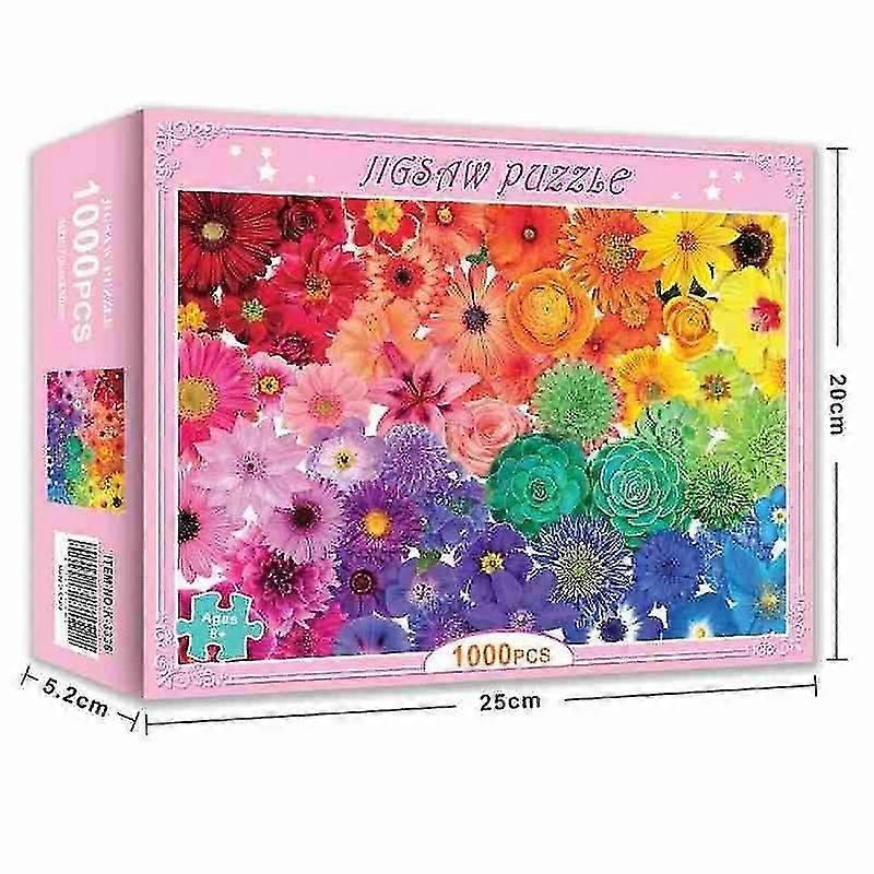 Adult Children Puzzle 1000 Piece Household Plants Flower Large Landscape Puzzles For Adults Educational Toy