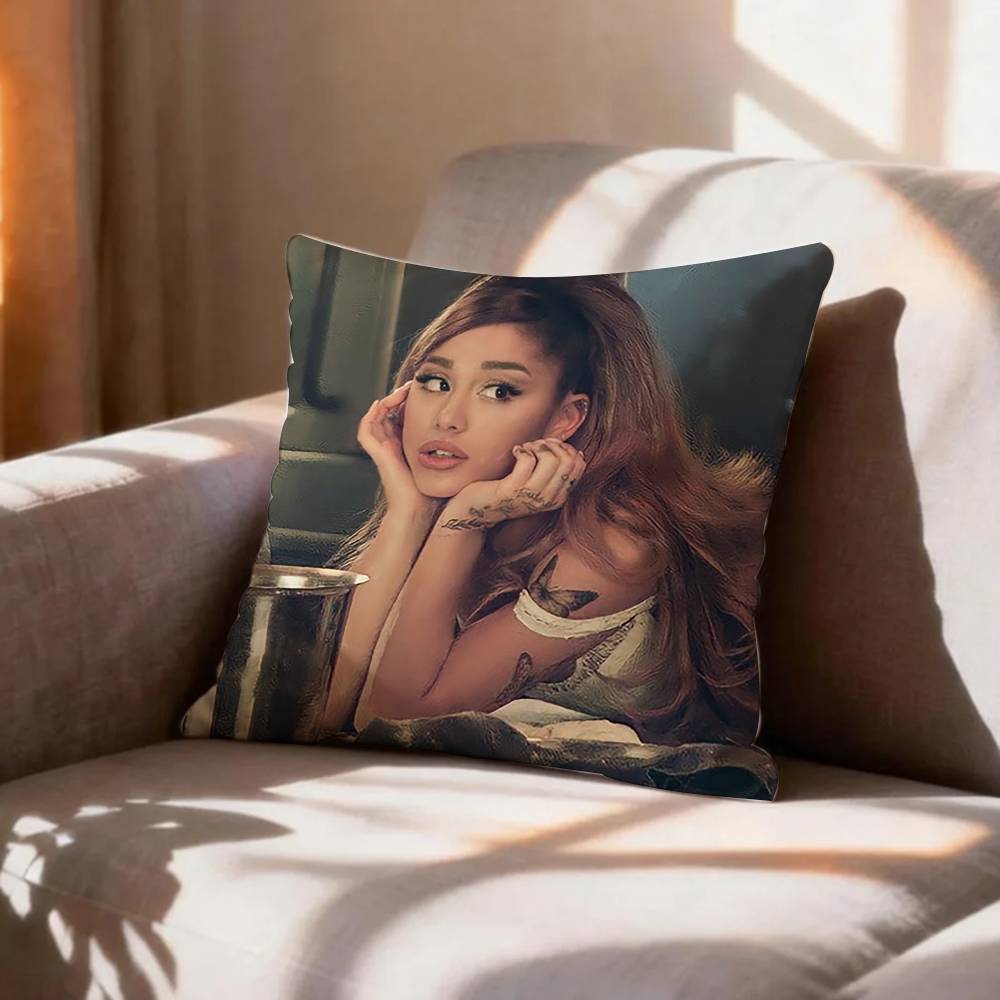 VVintage Retro AAriana Grande Pillow Case Pattern Printed Pillowcase For Living Room Sofa Cushion Cover