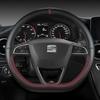 Mikrofaser Leder Auto Lenkradbezug Rutschfest 38cm Für Seat Tarraco Arona Ateca Ibiza Toledo Mii Leon Arosa Exeo ST FR