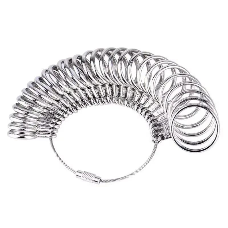 US-Standard Ringgrößenmesser Messwerkzeug Multifunktions Fingergrößenmesser Einstellbare Korrektur Kunststoff Ringgrößen-Kit
