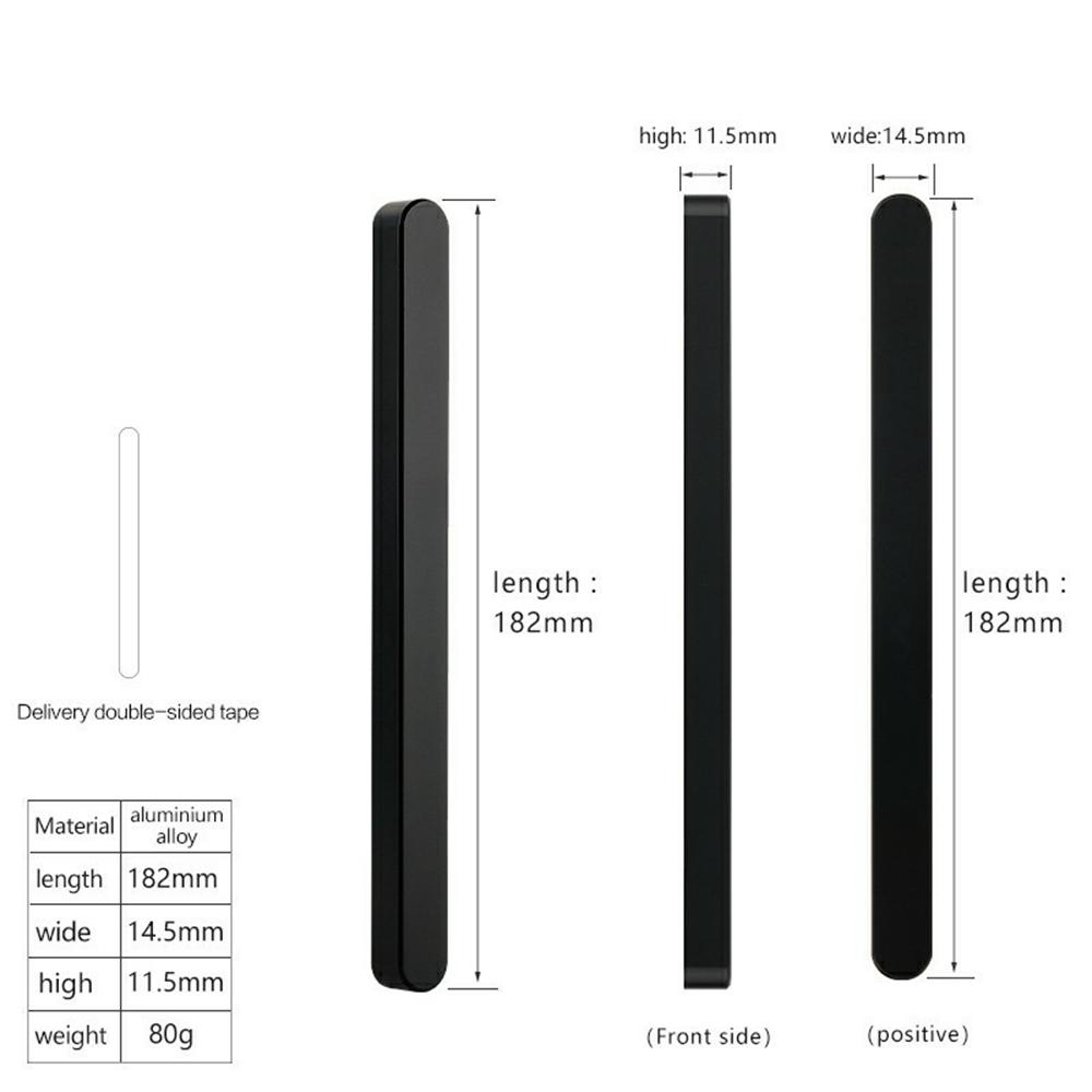 TOPNIKE Adhesive Ultra Slim Glass Sliding Door Handle for Balcony Shower Room Pull Push Door