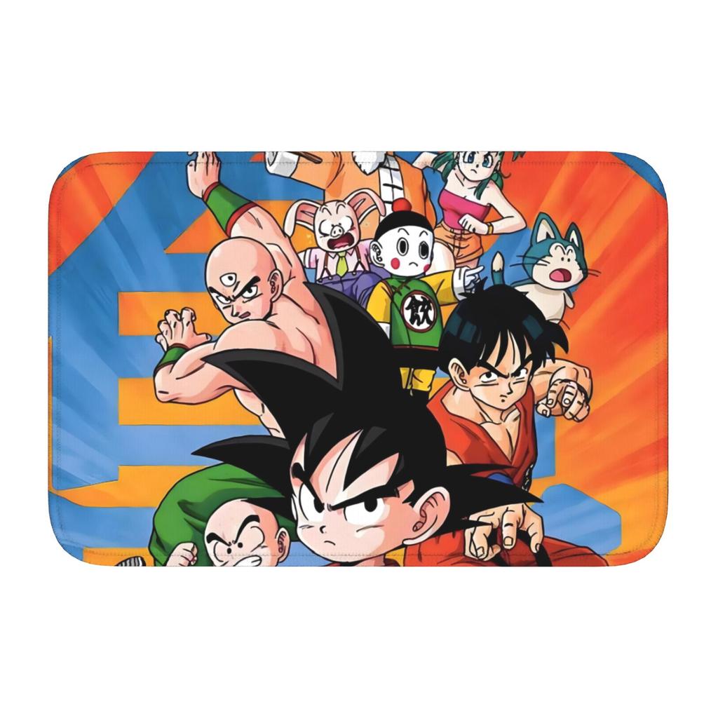 Custom Goku Anime Doormat Non-Slip Entrance Welcome Kitchen Bath Floor Door Mat Cute Cartoon Toilet Living Room Carpet Rug
