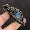 Labradorite Pendant Copper Wire Wrapped Pendant Labradorite Jewelry Handmade Pendant Designer Copper Jewelry Wire Wrapped Gemstone Pendant